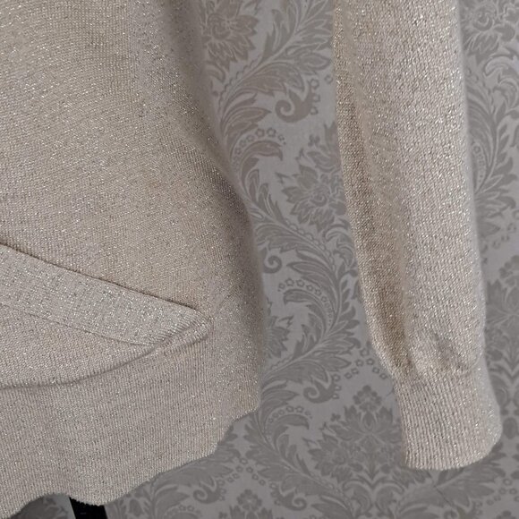 Como Size Large Sparkly Gold Faux Wrap Sweater Tank Insert Dressy Formal EUC - Picture 5 of 9